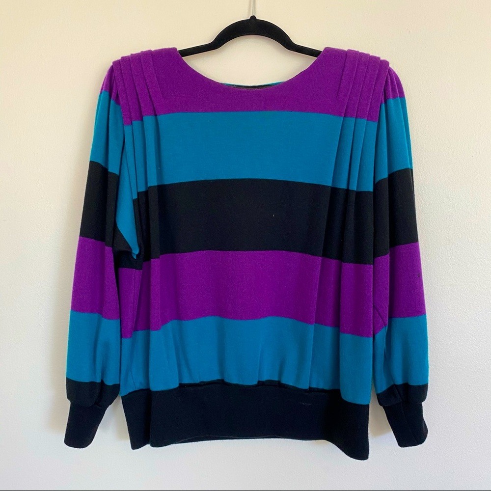 Vintage 80’s sweater with shoulder pads!